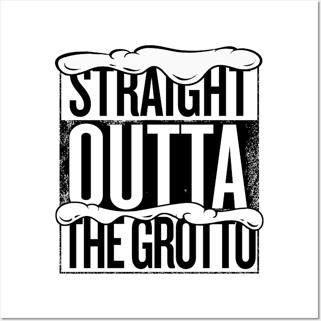 Straight Outta The Grotto Christmas Wall Art by Rebus28